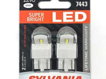 2-PK SYLVANIA ZEVO 7443 T20 White LED Automotive Bulb Online