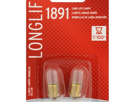 2-PK SYLVANIA 1891 Long Life Automotive Light Bulb Online Hot Sale