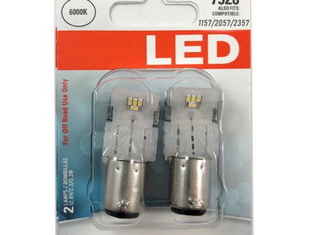 2-PK SYLVANIA 2357 LED Cool White Automotive Bulb - also fits 1157, 2057 For Cheap