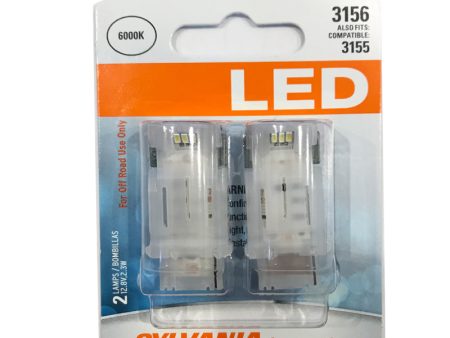 2-PK SYLVANIA 3156 Cool White 6000K  LED Automotive Bulb Cheap