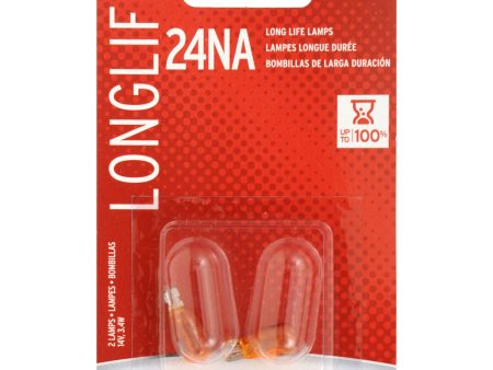 2-PK SYLVANIA 24NA Long Life Automotive Light Bulb Online now