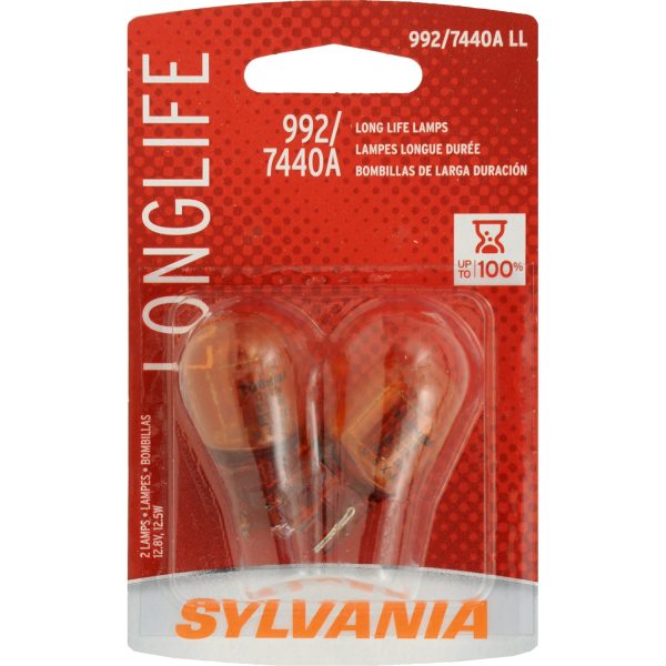 2-PK SYLVANIA 7440A Long Life Automotive Light Bulb Online Sale