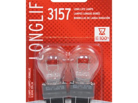 2-PK SYLVANIA 3157 Long Life Automotive Light Bulb Supply