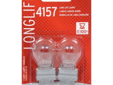 2-PK SYLVANIA 4157 Long Life Automotive Light Bulb Hot on Sale