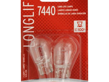 2-PK SYLVANIA 7440 Long Life Automotive Light Bulb Cheap