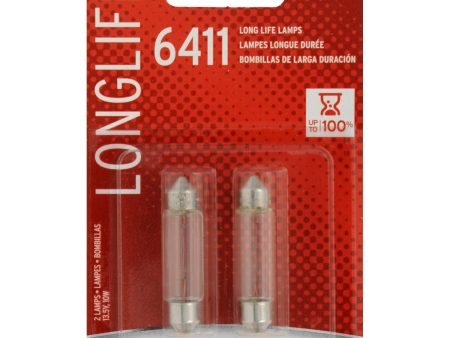 2-PK SYLVANIA 6411 Long Life Automotive Light Bulb Cheap