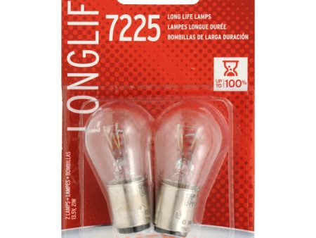 2-PK SYLVANIA 7225 Long Life Automotive Light Bulb Sale