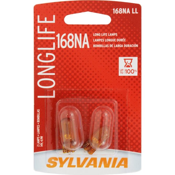 2-PK SYLVANIA 168NA Long Life Automotive Light Bulb Hot on Sale