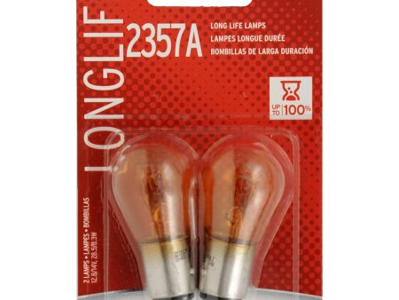 2-PK SYLVANIA 2357A Long Life Automotive Light Bulb For Sale