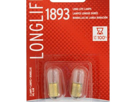 2-PK SYLVANIA 1893 Long Life Automotive Light Bulb Online Hot Sale