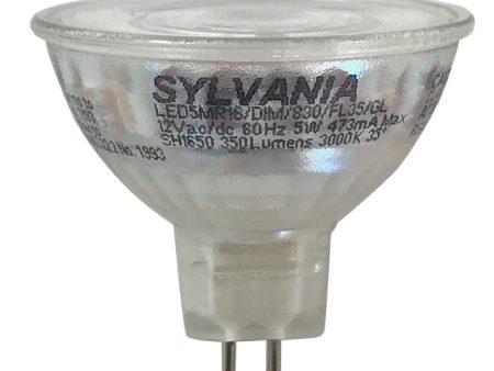 Sylvania 5W MR16 Dimmable LED Narrow Flood 25 deg. 3000K ULTRA LED Glass bulb Supply