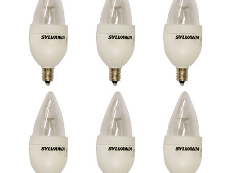 Sylvania 4w 120v B10 E12 2700k Dimmable LED Light Bulb - 6 pack For Cheap