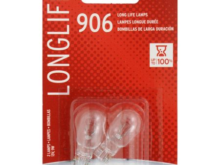 2-PK SYLVANIA 906 Long Life Automotive Light Bulb Discount