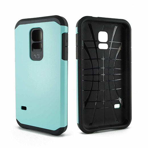 Samsung Galaxy S5 Mini Hyb16 Case Light Blue Black tpu Sale