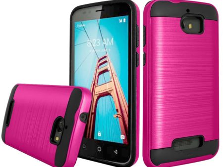 Coolpad Defiant 3632 Brushed Hybrid Armor Case HYB32 Pink For Cheap