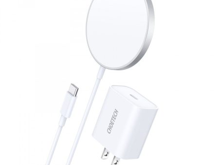 Kik_MagLeap Magsafe Style Magnetic Wireless Charger 15W Fast Charge with PD Adapter T517 for Apple iPhone 12 12 Pro Max   12 Pro   12   12 Mini   Magsafe Case (White) Cheap