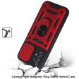 Samsung A73 Case w. Camera Cover Kickstand HYB09R Red Online