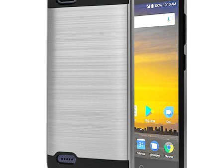 ZTE BLADE FORCE N9517 Brushed Hybrid Armor Case HYB32 Silver Supply