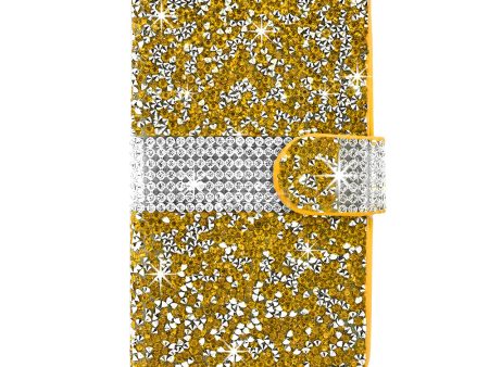 Apple iPhone X XS Diamond Wallet Case DWC03 Gold Online Sale