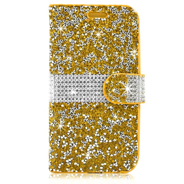 Apple iPhone X XS Diamond Wallet Case DWC03 Gold Online Sale