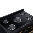 Unionaire i-Chef Golden Edition VIP Digital Gas Cooker, 5 Burners, 90 cm, Black Gold - C69GB-1GC-383-IDSP-S-PC-2W-AL Sale