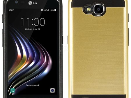 LG LV9 LG X Venture Brushed Hybrid Armor Case HYB32 Gold on Sale