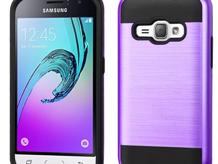 Samsung J1 Amp2(2016) Brushed Hybrid Armor Case HYB32 Purple on Sale