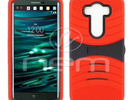 LG V10 Hybrid Case08 with stand Red Black Online Hot Sale