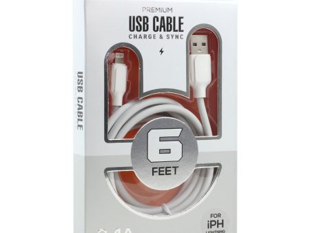 Kik_Micro V8V9 2.4A Heavy Duty Strong Durable Charge and Sync USB Cable 6FT (White) Online Sale