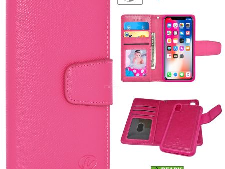 iPhone X XS Removable Magnetic Wallet Case WCFC12M Pink Online Hot Sale