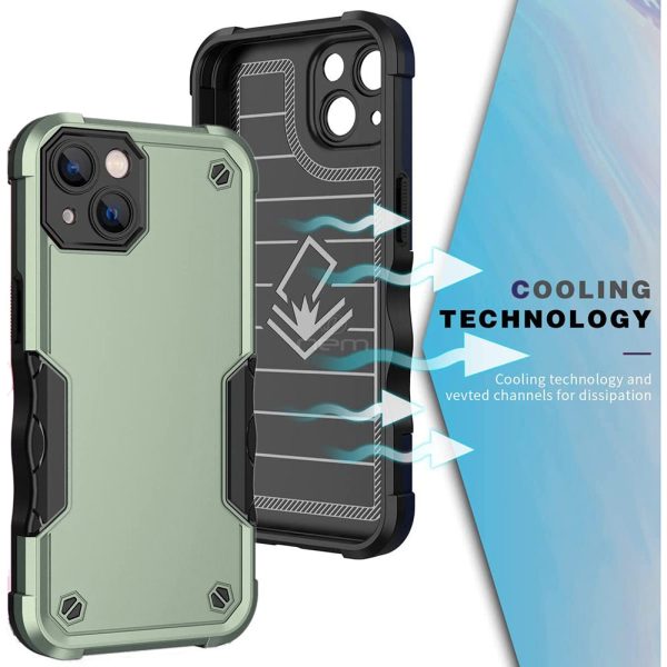 iPhone 14 Plus Non Slip Shockproof Hybrid Case HYB76 Green Discount