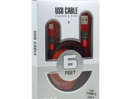 Kik_Micro V8V9 2.4A Braided Cloth Strong Durable Charge and Sync USB Cable 6FT (Red) Hot on Sale