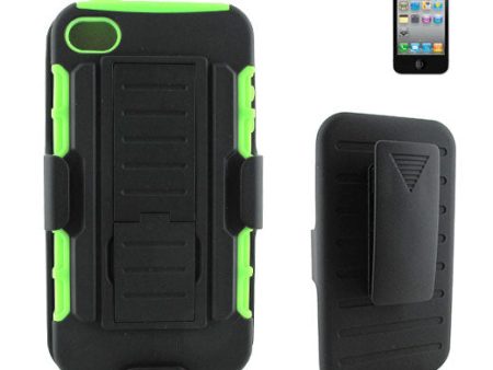 Apple iPhone 4 Clip Black Green w.Black Holster Combo04 Online now