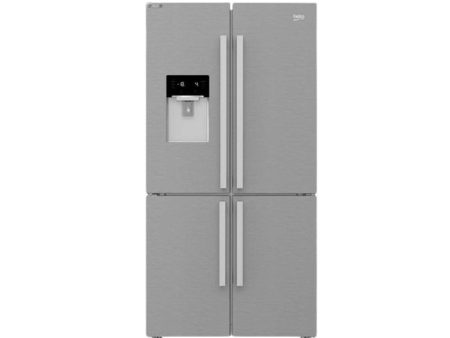 Beko Digital Refrigerator With Water Dispenser, No Frost, 565 Liters, 4 Doors, Silver - GNE134626ZX on Sale