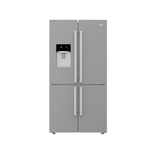 Beko Digital Refrigerator With Water Dispenser, No Frost, 565 Liters, 4 Doors, Silver - GNE134626ZX on Sale