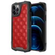 iPhone 11 (6.1) Leather Pattern Hybrid Case HYB69 Red Supply