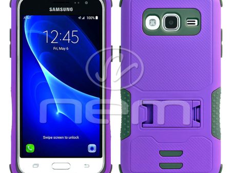 Samsung Galaxy J3 (2016) Hybrid Case 11 w. Stand Purple Gray on Sale