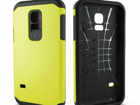 Samsung Galaxy S5 Mini Hyb16 Case Yellow Black tpu Hot on Sale