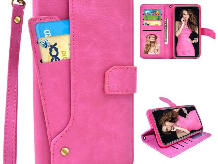 iPhone XS Max Wallet w. Pull-Out Card Holder WCFC16 Pink Discount