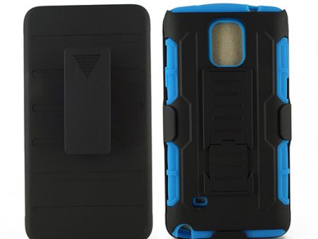 Samsung Galaxy Note 4 Clip Black Blue with Black Holster Combo04 Fashion