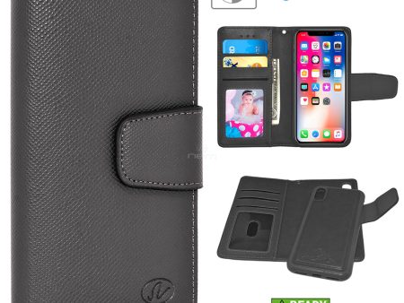 iPhone X XS Removable Magnetic Wallet Case WCFC12M Black Discount