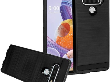 LG STYLO 6 Brushed Case HYB32 Black Online now