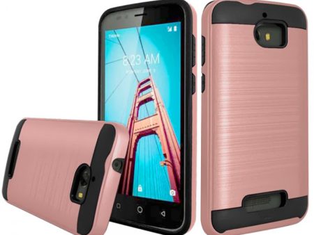 Coolpad Defiant 3632 Brushed Hybrid Armor Case HYB32 RoseGd Online