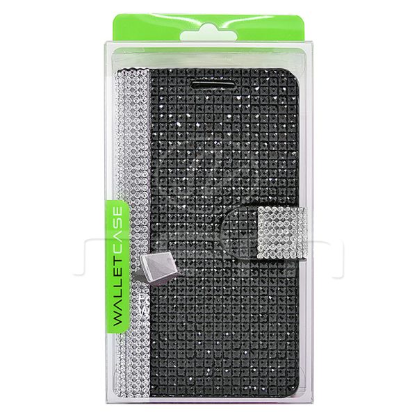 Samsung Galaxy Core Prime 360 Diamond WalletCase DWC02 Black Fashion