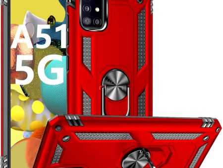 Samsung A51 5G Hybrid Case Ring Kickstand HYB08R Red For Sale