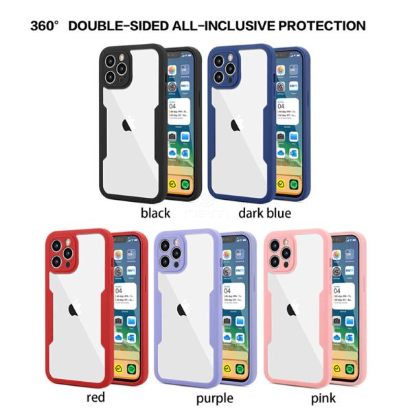 iPhone 13 (6.1 ) Full Protection Clear Case TPC25 Red Online now