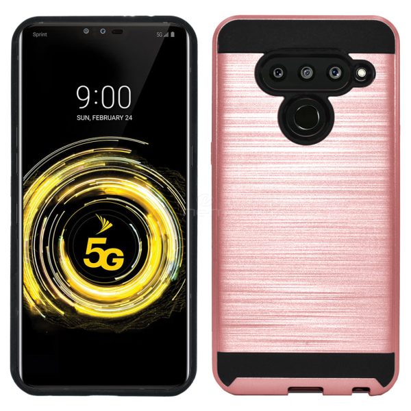 LG V50 Thin Q Brushed Hybrid Case HYB32 ROSE GOLD Hot on Sale