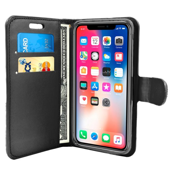 Apple iPhone X XS Diamond Wallet Case DWC03 Black Online now