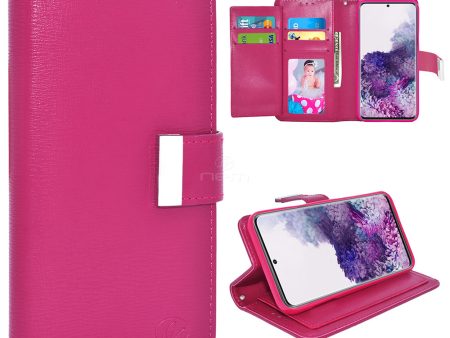 Samsung S20 Ultra 6.9  Double Pocket Wallet FC13 Pink Online Hot Sale