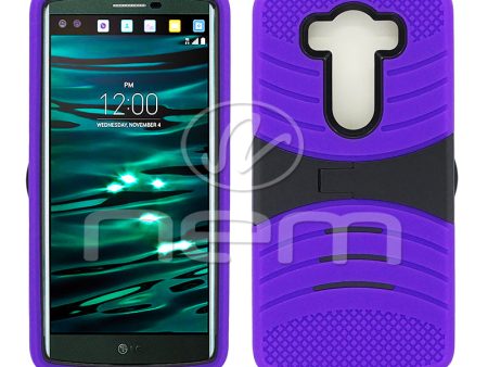 LG V10 Hybrid Case08 with stand Purple Black For Cheap